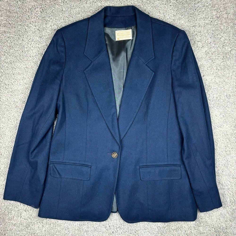 Pendleton Blazer Womens 12 Wool Vintage Classic Academia Office Work Business